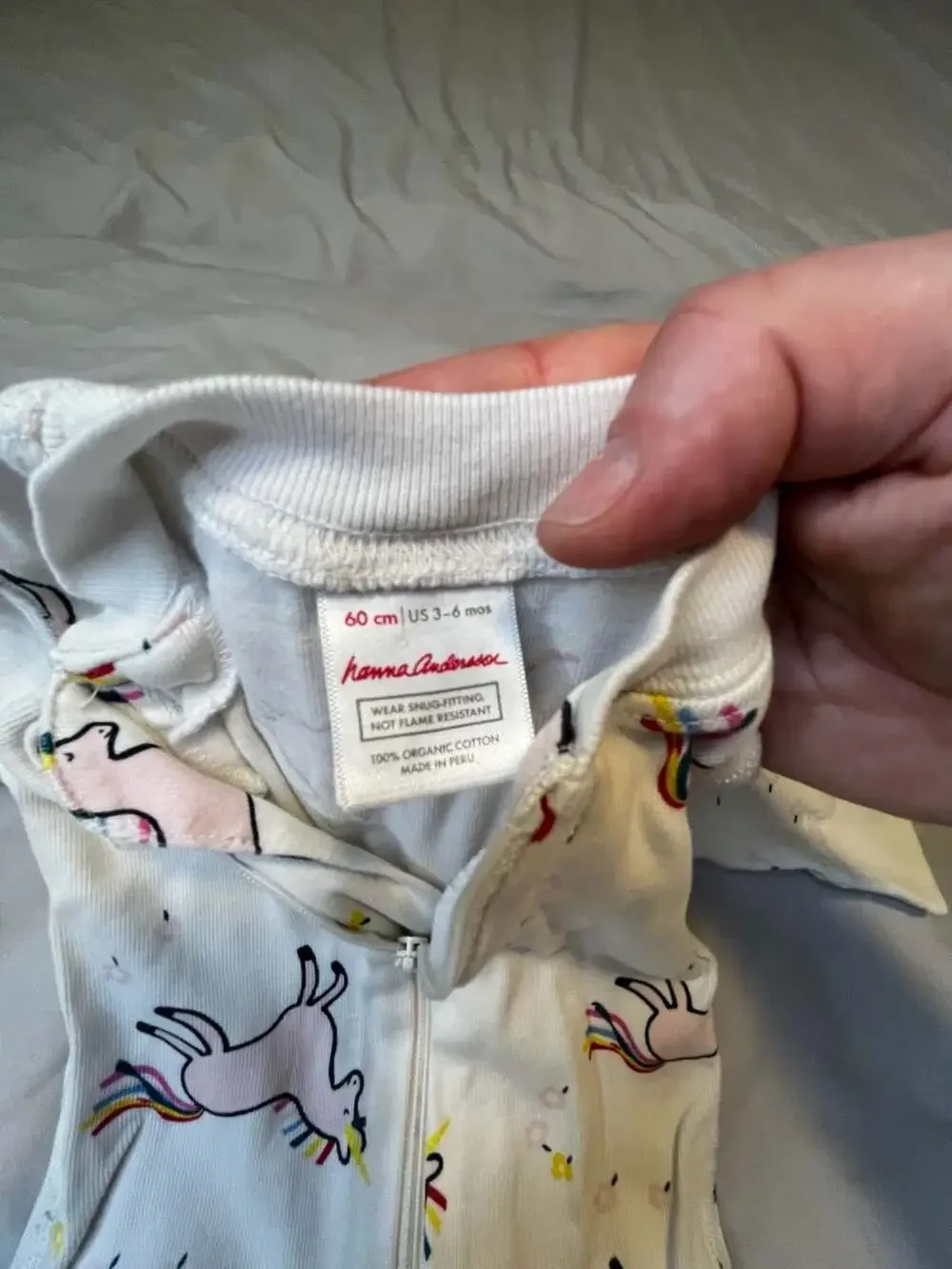 Hanna Andersson Baby Zip Sleeper in Organic Cotton Unicorn Race Print